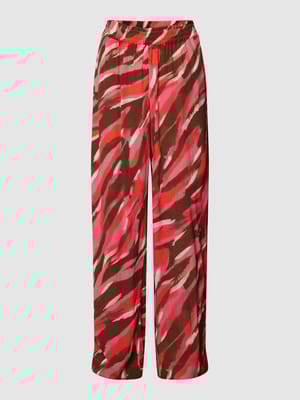 Stoffen broek met all-over motief, model 'Kaiya' Shop The Look MANNEQUINE