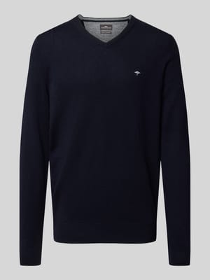 Regular Fit Strickpullover aus Baumwoll-Mix mit Kaschmir-Anteil Shop The Look MANNEQUINE