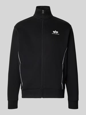 Sweatjacke mit Logo und Stehkragen Shop The Look MANNEQUINE