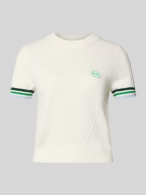 T-shirt o kroju regular fit z dodatkiem wełny Shop The Look MANNEQUINE