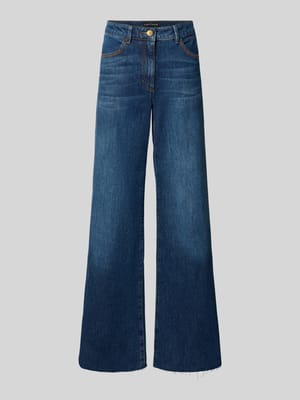 Flared Fit Jeans aus elastischem Baumwoll-Mix mit Gürtelschlaufen Shop The Look MANNEQUINE