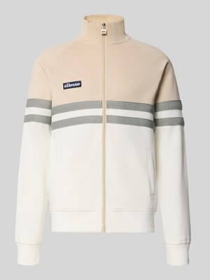 Trainingsjacke mit Label-Patch und Stehkragen Modell 'RIMINI' Shop The Look MANNEQUINE