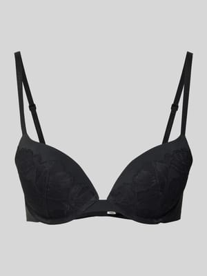 Biustonosz o kroju regular fit z obszyciem koronką model ‘Plunge’ Shop The Look MANNEQUINE