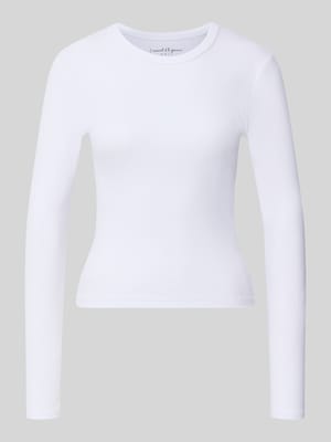 Slim Fit Langarmshirt aus Baumwoll-Mix Modell 'VAL' Shop The Look MANNEQUINE