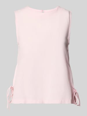 Blusentop aus Viskose-Mix mit seitlicher Schnürung Shop The Look MANNEQUINE