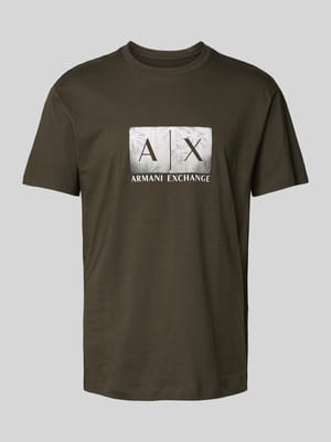 T-Shirt mit Label-Print Shop The Look MANNEQUINE