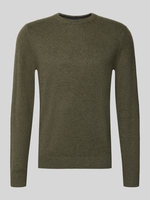 Kaschmirpullover mit gerippten Abschlüssen Shop The Look MANNEQUINE