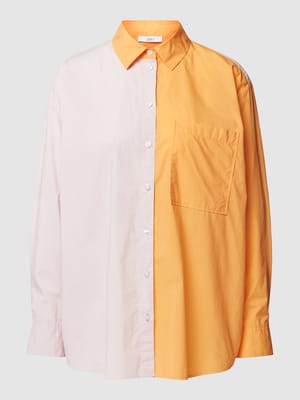 Bluzka koszulowa ze wstawką w kontrastowym kolorze Shop The Look MANNEQUINE
