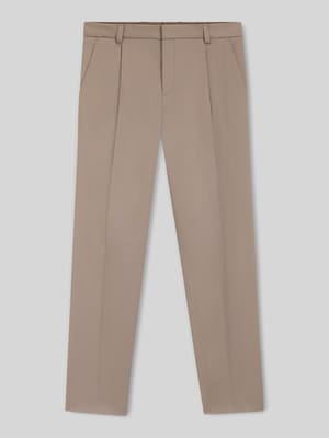 Slim fit bandplooibroek van katoenmix model 'GENRICH' Shop The Look MANNEQUINE