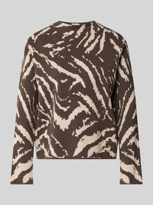 Strickpullover aus Viskose-Mix im Allover-Look Shop The Look MANNEQUINE