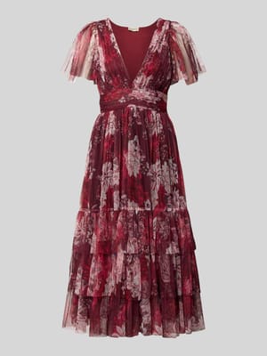 Cocktailkleid mit tiefem V-Ausschnitt Shop The Look MANNEQUINE