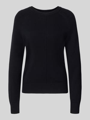 Sweter z dzianiny z prążkowanymi wykończeniami  Shop The Look MANNEQUINE