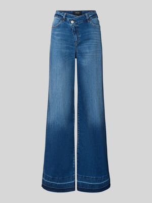 High waist bootcut jeans met brede zoom Shop The Look MANNEQUINE