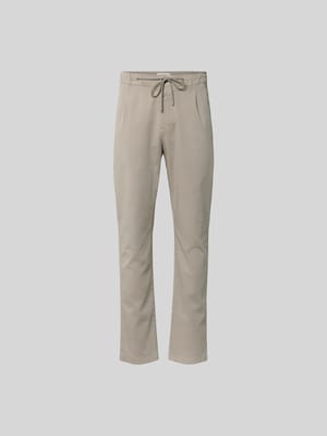 slim fit stoffen broek met tunnelkoord Shop The Look MANNEQUINE