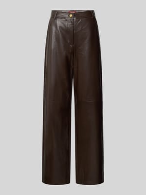 Tapered Fit Lederhose aus echtem Lammleder Shop The Look MANNEQUINE