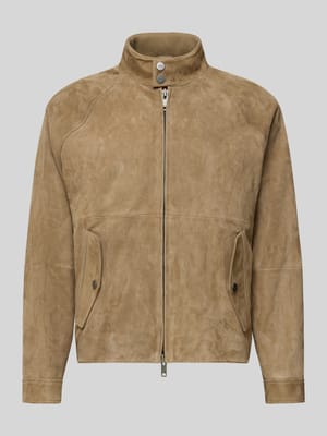 Regular Fit Lederjacke aus echtem Ziegenleder Modell 'LORIDGE' Shop The Look MANNEQUINE