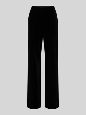 Flared fit stoffen broek van fluweel met siernaden Shop The Look MANNEQUINE