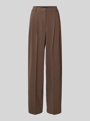 Wide fit stoffen broek met achterzakken model 'Emilie' Shop The Look MANNEQUINE