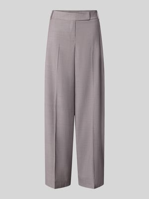 Spodnie Wide Fit z czystej żywej wełny z kantami Shop The Look MANNEQUINE