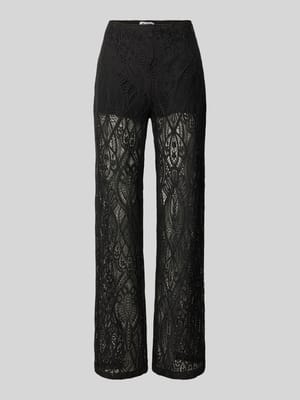 Broek met wijde pijpen en kant Shop The Look MANNEQUINE