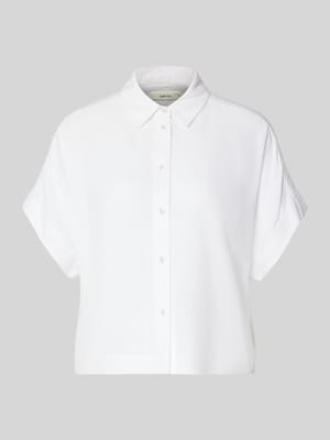 regular fit blouse van een viscose-linnenmix model 'VIVA' Shop The Look MANNEQUINE