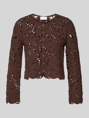Cardigan aus Häkelspitze mit Rundhalsausschnitt Shop The Look MANNEQUINE