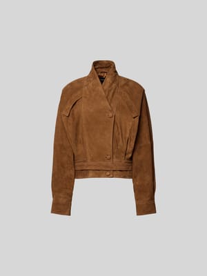 Lederjacke aus echtem Ziegenleder Shop The Look MANNEQUINE