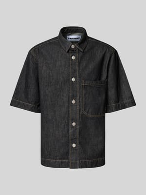 Regular Fit Jeanshemd mit Brusttasche Shop The Look MANNEQUINE