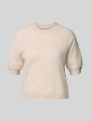 Sweter z dzianiny z mieszanki lnu i wełny z rękawem o dł. 1/2 Shop The Look MANNEQUINE