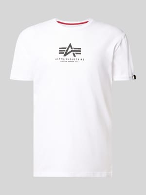 T-Shirt mit Logo und Rundhalsausschnitt Shop The Look MANNEQUINE