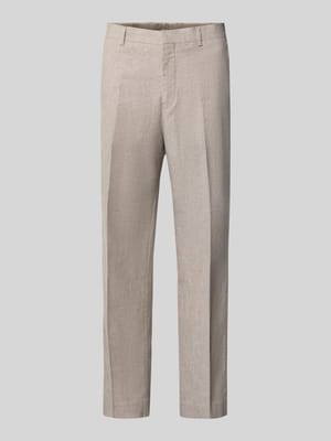 Straight Fit Hose aus Leinen-Mix Modell 'Wesley' Shop The Look MANNEQUINE
