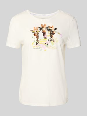 T-Shirt mit Rundhalsausschnitt Shop The Look MANNEQUINE