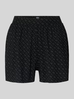 Regular Fit Pyjama Shorts aus Viskose-Mix Modell 'B LOGO SHORTS' Shop The Look MANNEQUINE