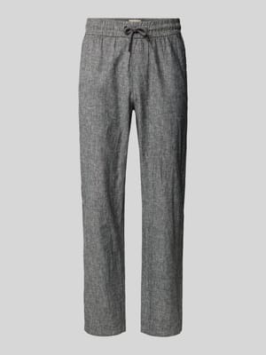 Spodnie z mieszanki bawełny i lnu z elastycznym pasem Shop The Look MANNEQUINE