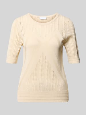 T-shirt o kroju regular fit w dzianinowej optyce Shop The Look MANNEQUINE