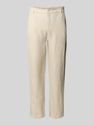 Regular Fit Leinenhose mit Gürtelschlaufen Modell 'Pandrup' Shop The Look MANNEQUINE