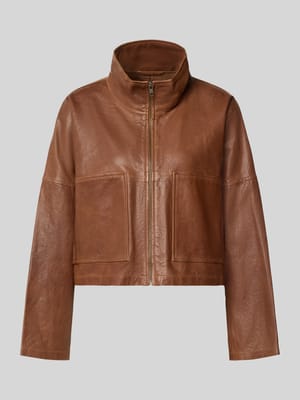 Lederjacke mit Reißverschluss Modell 'ELSTOW' Shop The Look MANNEQUINE