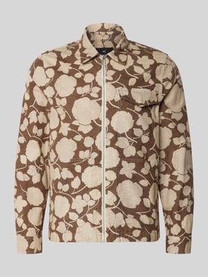Jacke im Allover-Look mit Brusttasche Shop The Look MANNEQUINE