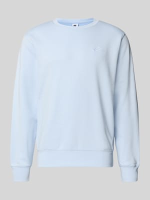Sweatshirt mit Label-Stitching und Rundhalsausschnitt Shop The Look MANNEQUINE