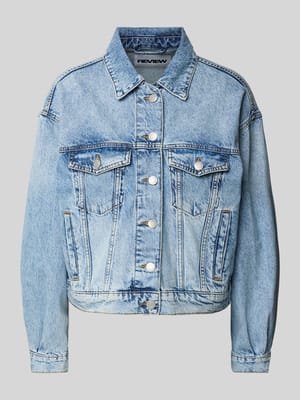 Jeansjacke mit Brustpattentaschen Shop The Look MANNEQUINE