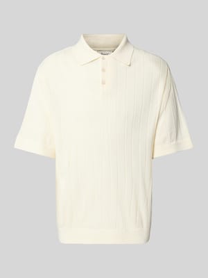 Poloshirt met ribboorden, model 'ASTERN' Shop The Look MANNEQUINE