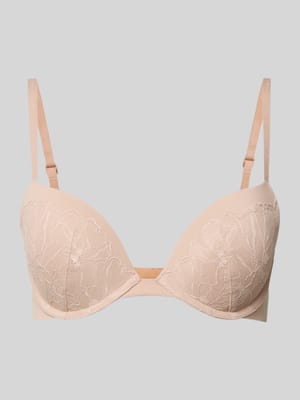 Biustonosz o kroju regular fit z obszyciem koronką model ‘Plunge’ Shop The Look MANNEQUINE