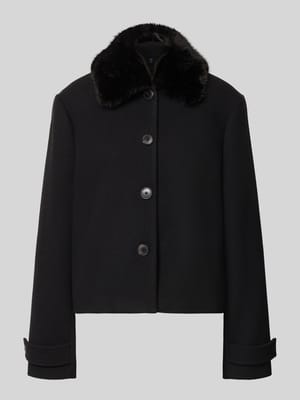 Regular Fit Jacke mit durchgängiger Knopfleiste Shop The Look MANNEQUINE