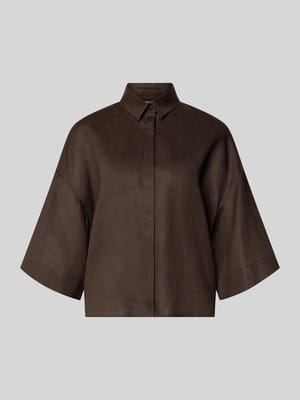 Boxy Fit Leinenbluse mit 3/4-Arm Modell 'RITO' Shop The Look MANNEQUINE