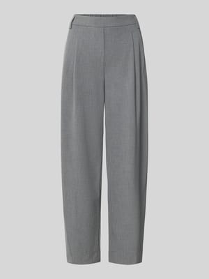 relaxed fit rechte broek met bandplooien model 'Metta' Shop The Look MANNEQUINE