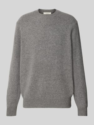 Wollpullover mi gerippten Abschlüssen Shop The Look MANNEQUINE