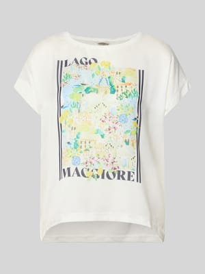 t-shirt z nadrukiem z motywem i okrągłym dekoltem Shop The Look MANNEQUINE