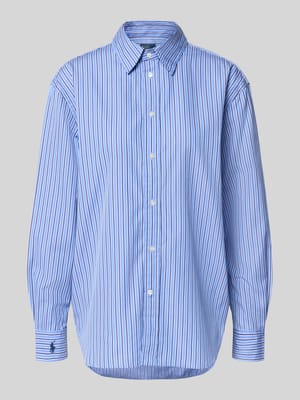 Regular fit overhemdblouse met logostitching Shop The Look MANNEQUINE