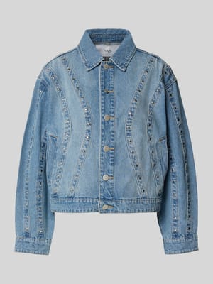 Jeansjacke mit Nieten und Eingrifftaschen Modell 'CLIO' Shop The Look MANNEQUINE