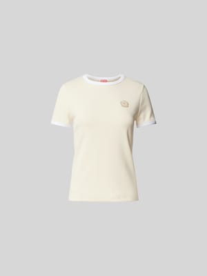 T-Shirt mit Label-Detail Shop The Look MANNEQUINE